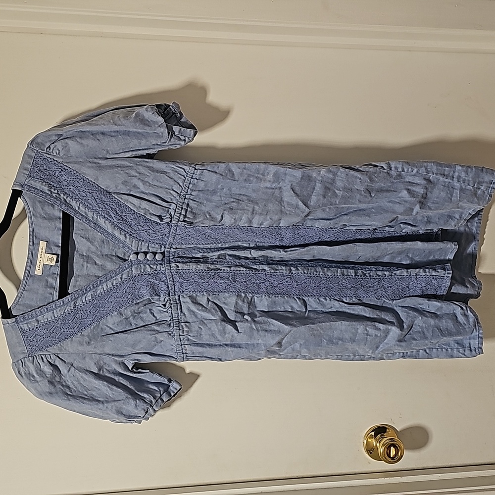Banana Republic 100% Linen Dress Blue Size XS